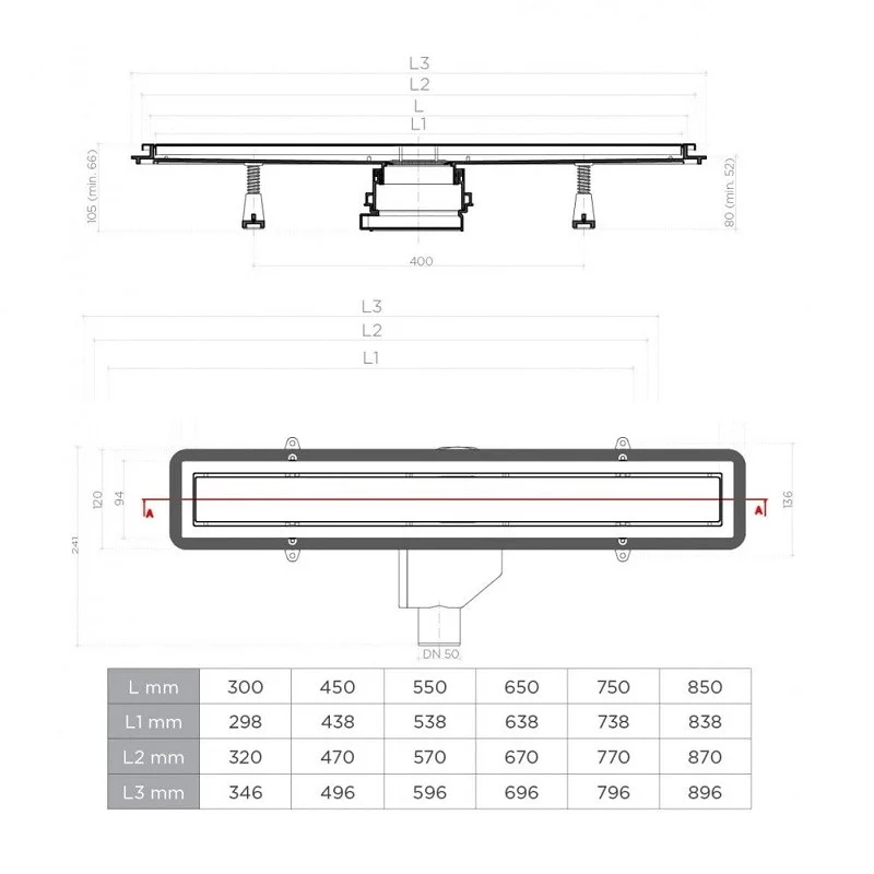 Приобрести pestan душевой трап confluo premium black glass line 850
