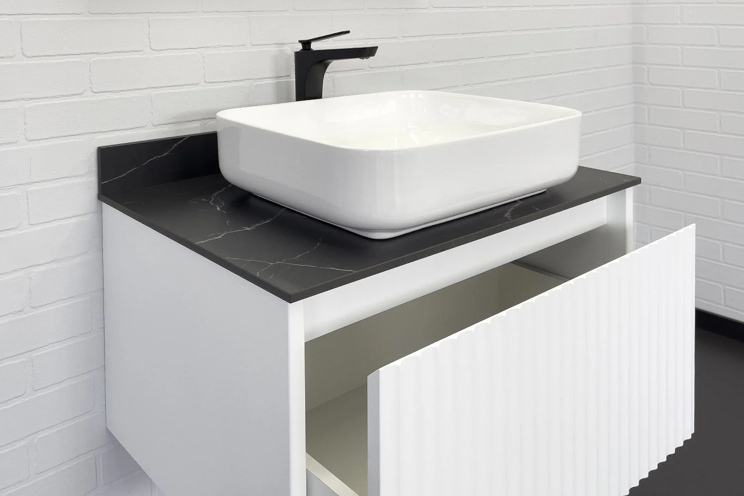 Приобрести сomforty тумба со столешницей и раковиной "марсель-75" белый матовый