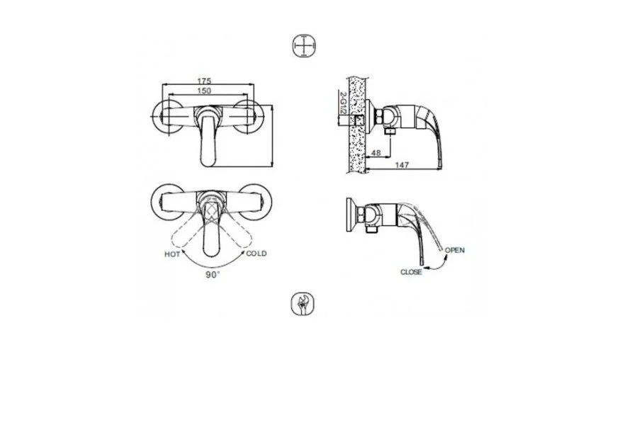 Приобрести смеситель для душа bravat fit f9135188cp-01-rus