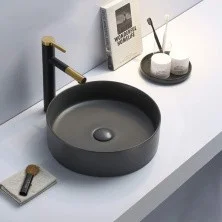 Comforty Раковина 9110 MDH 39х41 см, графит матовая