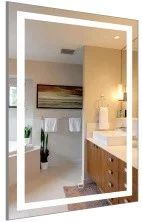 Loranto Зеркало Стиль 50х80 см, подсветка с сенсорным выключателем на подложке (CS00080495)