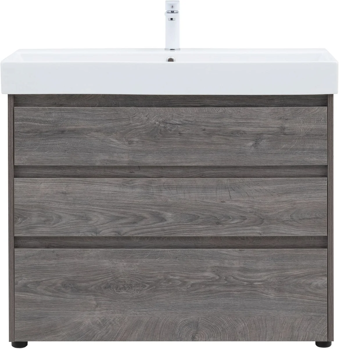 Приобрести aquanet тумба со столешницей и раковиной nova lite 100 см, дуб рустикальный (1 ящик)