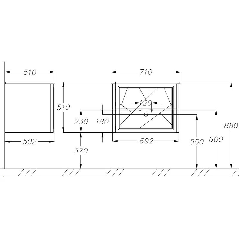 Приобрести opadiris тумба подвесная с раковиной луиджи 70 см, белая матовая