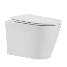 Briz Унитаз подвесной ROME безободковый, торнадо, сиденье дюропласт с микролифтом, белый