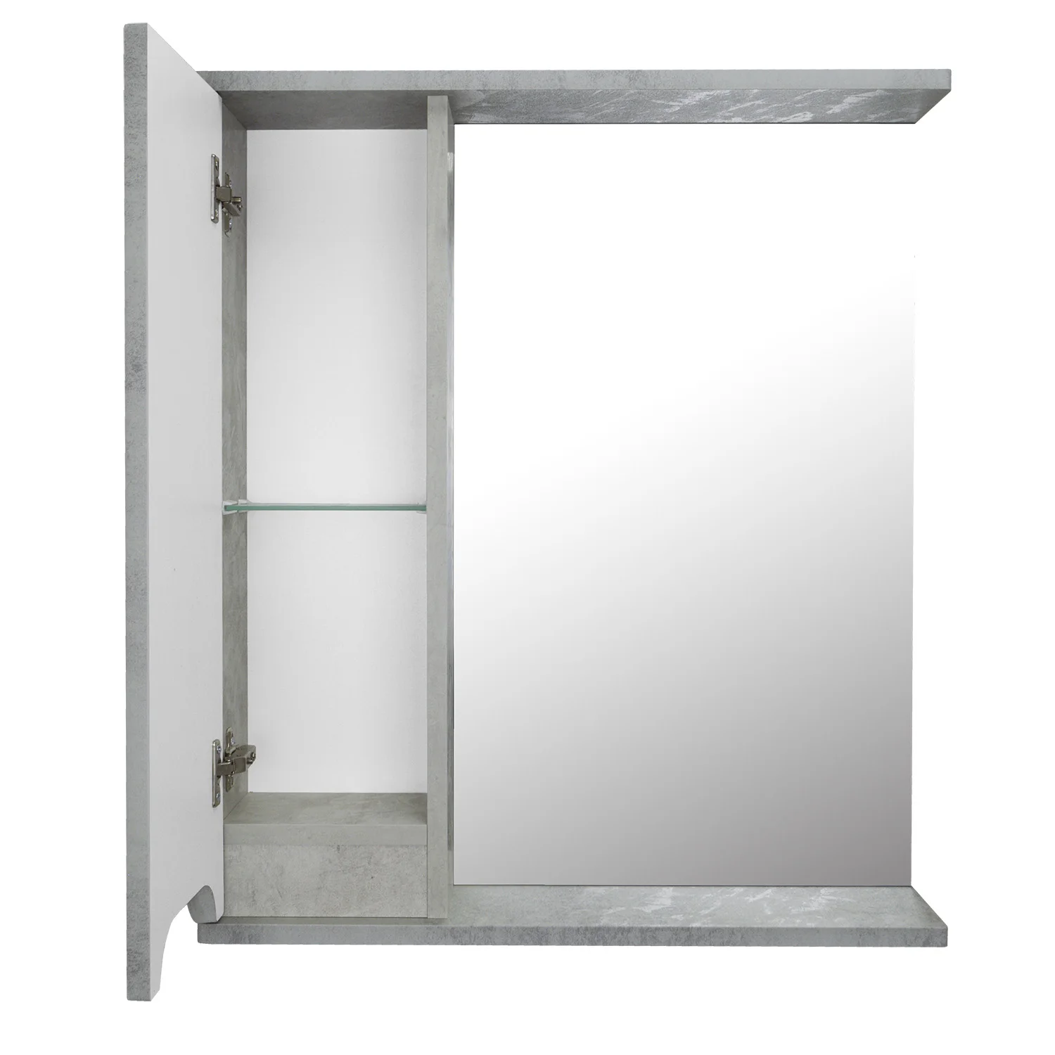 Приобрести loranto зеркало-шкаф florena 60 60х60 см, левое, светлый бетон (cs00086983)