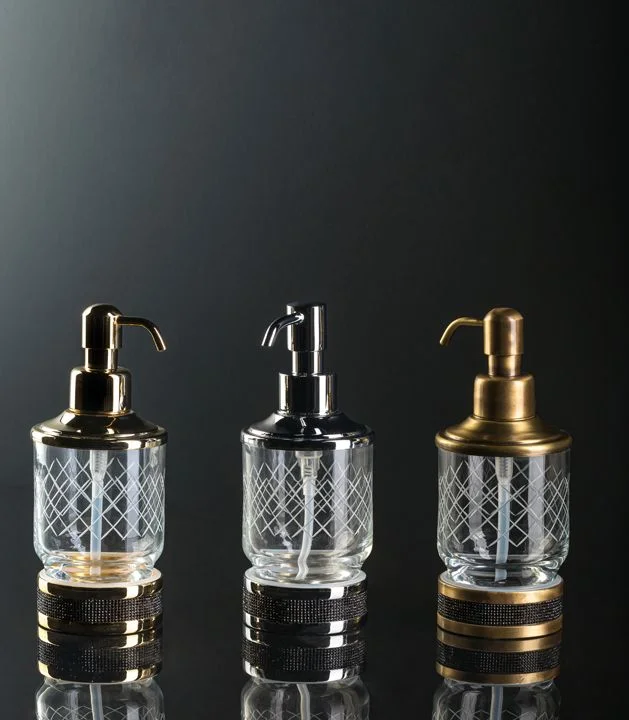 Приобрести boheme дозатор жидкого мыла royale cristal, золото\белый 10929-g