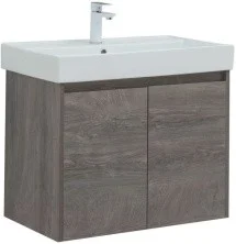 Aquanet Тумба с раковиной Nova Lite 75 см,дуб рошелье (2 дверцы)