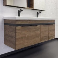 Сomforty Тумба с раковиной "Дуэт-125" дуб тёмно-коричневый