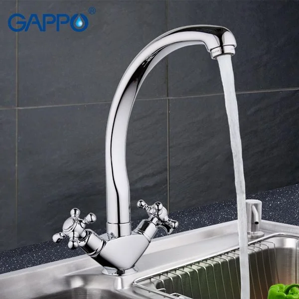 Приобрести gappo смеситель для кухни g4145 с высоким изливом, хром 90224