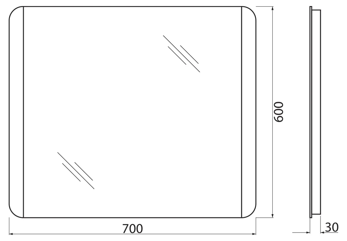 Приобрести belbagno зеркало 70х60 см spc-cez-700-600-led-btn