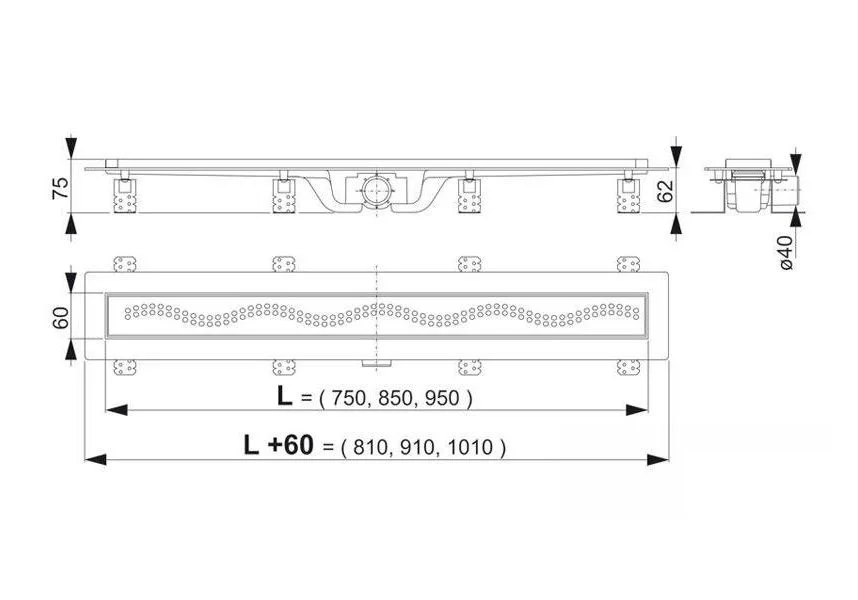 Приобрести сливной трап alcaplast apz8-950m simple 