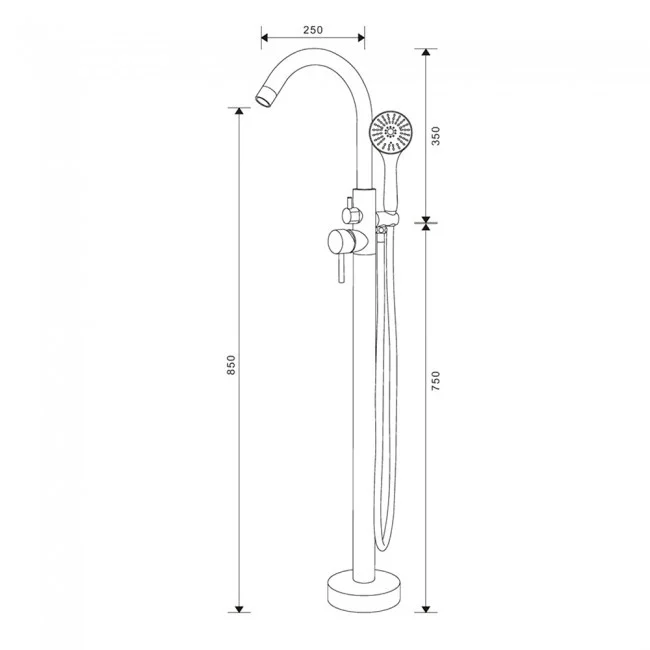 Приобрести gappo смеситель для ванны g3099 напольный. сатин 30089