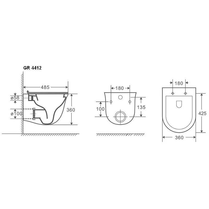 Приобрести grossman унитаз подвесной color с крышкой дюропласт, микролифт, черный gr-4412bms