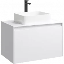 Тумба подвесная Aqwella со столешницей Mobi 80 см, белая MOB0108W+MOB0708W