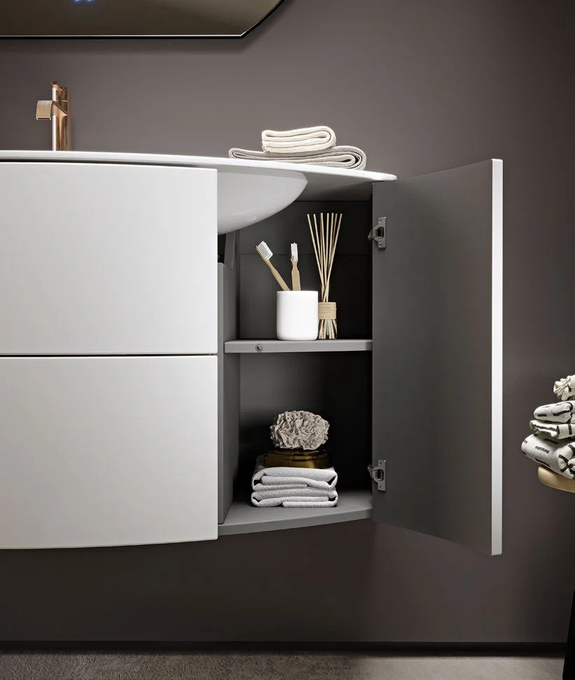 Приобрести cezares тумба подвесная с раковиной eden 91 см bianco lucido, белая 55146