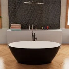 Frank Акриловая ванна F6123 White/Black,170х81см, отдельностоящая