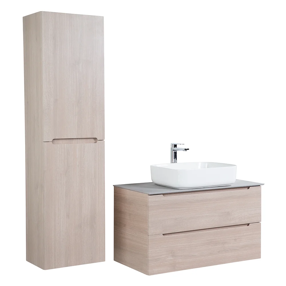 Приобрести belbagno тумба со столешницей etna 80 см, подвесная rovere grigio