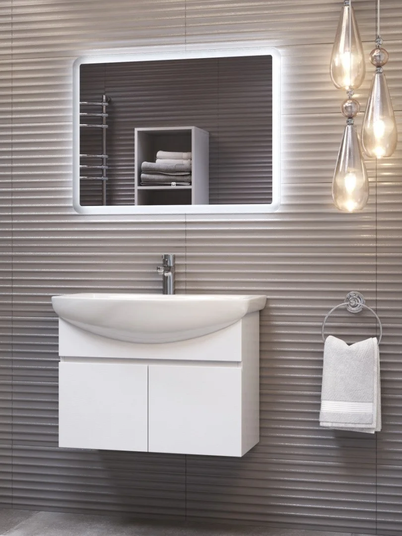 Приобрести vigo тумба с раковиной wing 60см, 2 дверцы, подвесная, белая матовая tp.win.bal.60.2d