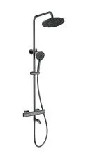 Душевая система с термостатом WONZON & WOGHAND STAY 1, Темный графит (WW-B3051-A1-BGG)