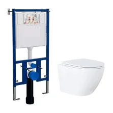 LORANTO Инсталляция + Azario Grado унитаз с сиденьем микролифт (4501+AZ-0046N)