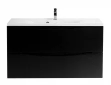 Тумба подвесная с раковиной BelBagno MARINO-1000-2C-SO-NL-P 100 см, Nero Lucido