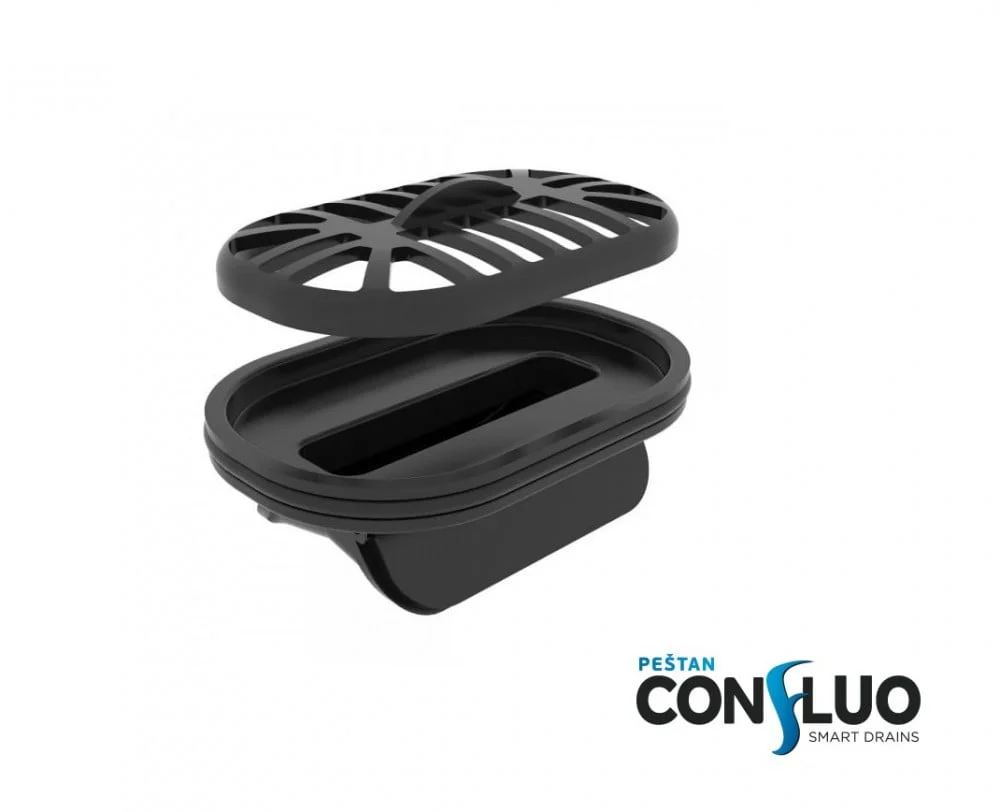 Приобрести pestan душевой трап confluo premium black glass line 450