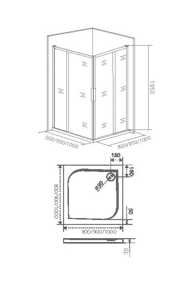 Приобрести bas душевое ограждение idea cr 900х1950 мм, хром cr-90-c-ch