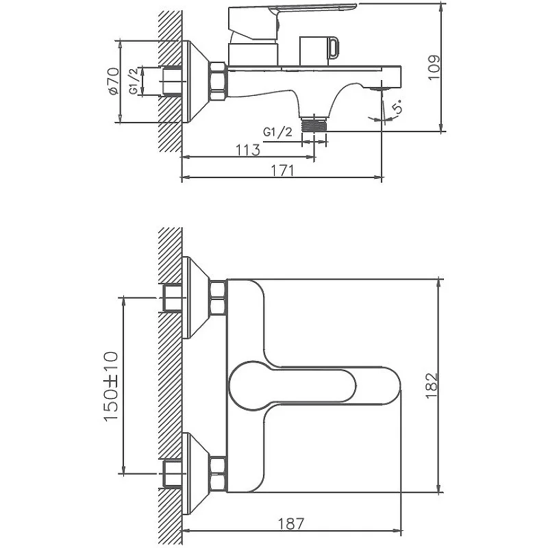 Приобрести haiba смеситель для ванны 230мм, хром hb-60557-8