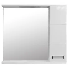 Loranto Зеркало-шкаф Дина 75х70 см, правосторонее, белое (CS00049720)