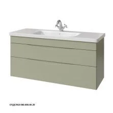 Caprigo Тумба с раковиной LENTO 120 см, зеленая, эмаль