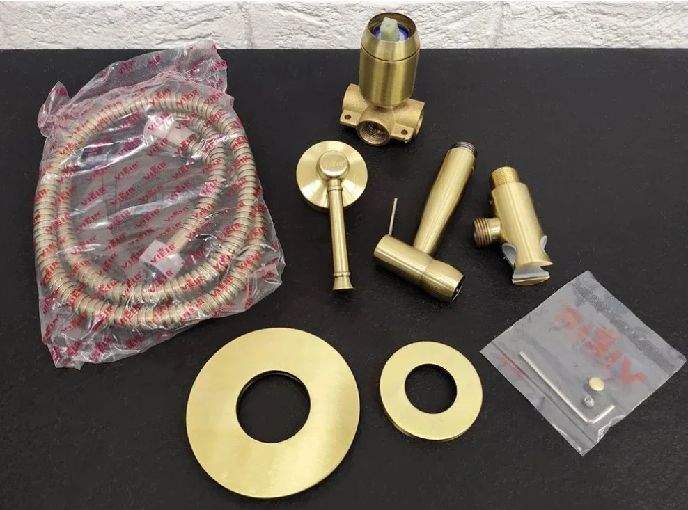 Приобрести смеситель с гигиеническим душем, встраиваемый vieir giorno, броза v273553d