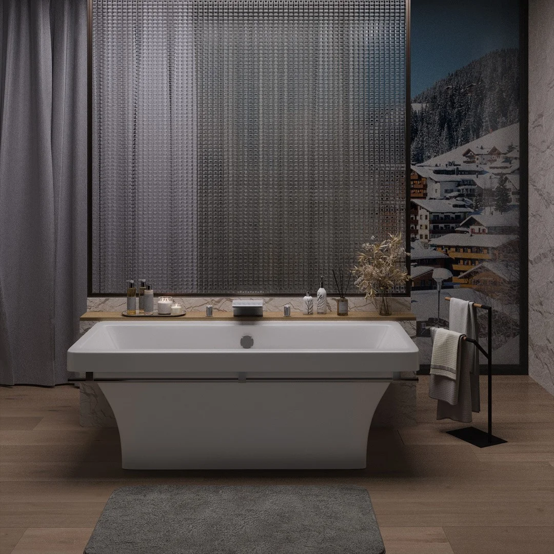 Приобрести aqua de marco отдельностоящая ванна crete 178x79см, белая\хром 1180wckri