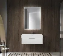 Cezares Тумба подвесная с раковиной PREMIUM 90 см Plisse Bianco opaco, белая 55421