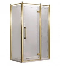 Душевое ограждение Azario Ontario AZ-NBB1231-R 120х90 см золото, прозрачный узор