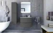 Cezares Тумба подвесная с раковиной VAGUE 70 см Grigio Talpa Opaco, серая 54905