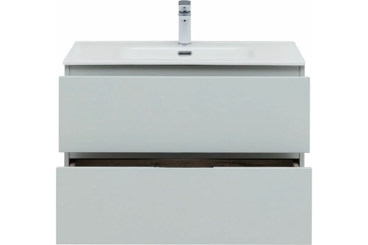 Приобрести aquanet тумба с раковиной алвита new 80 см, 2 ящика, серый