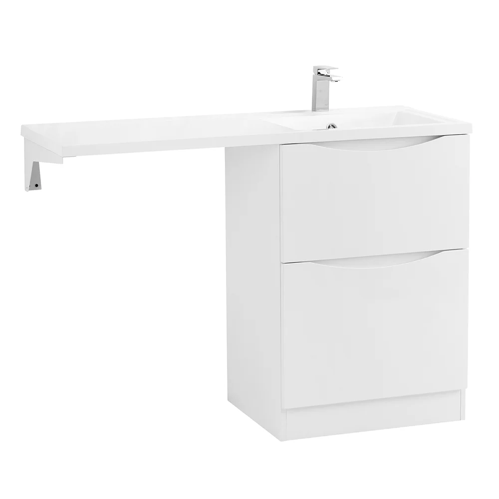 Приобрести belbagno тумба с раковиной напольная lavanderia 120 см, напольная 58/120-r bianco lucido, белая раковина