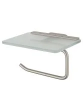 Держатель для туалетной бумаги с полкой WONZON & WOGHAND GRAFFITY, Брашированный никель (WW-9326-BN)