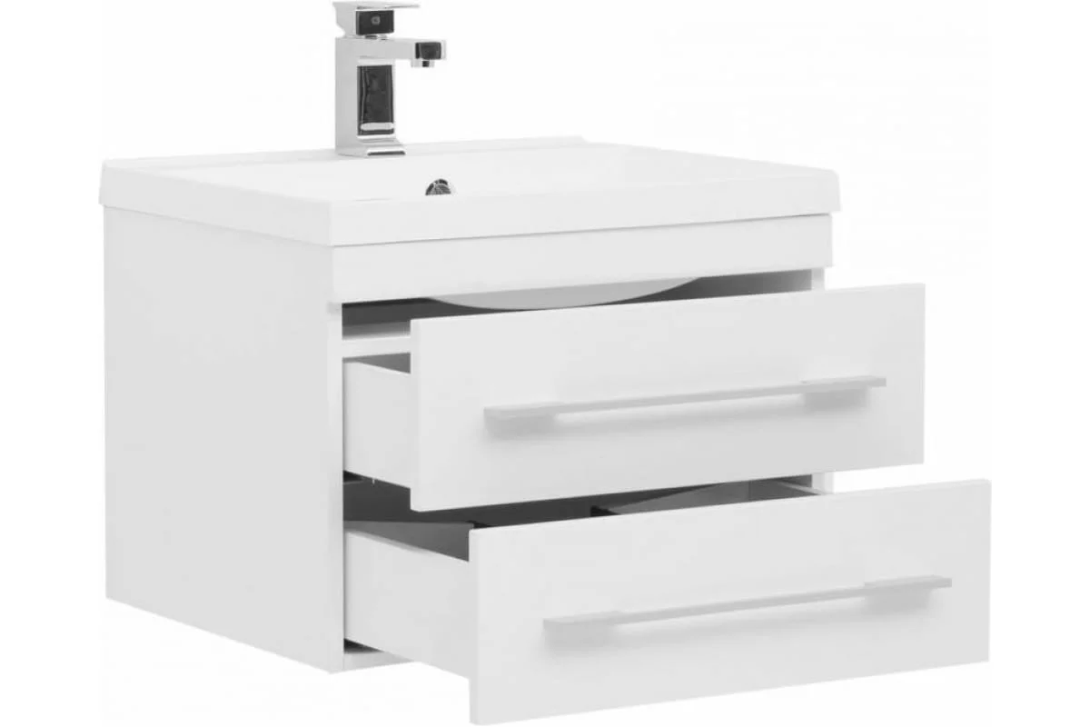 Приобрести aquanet тумба с раковиной нота 58 см, белая