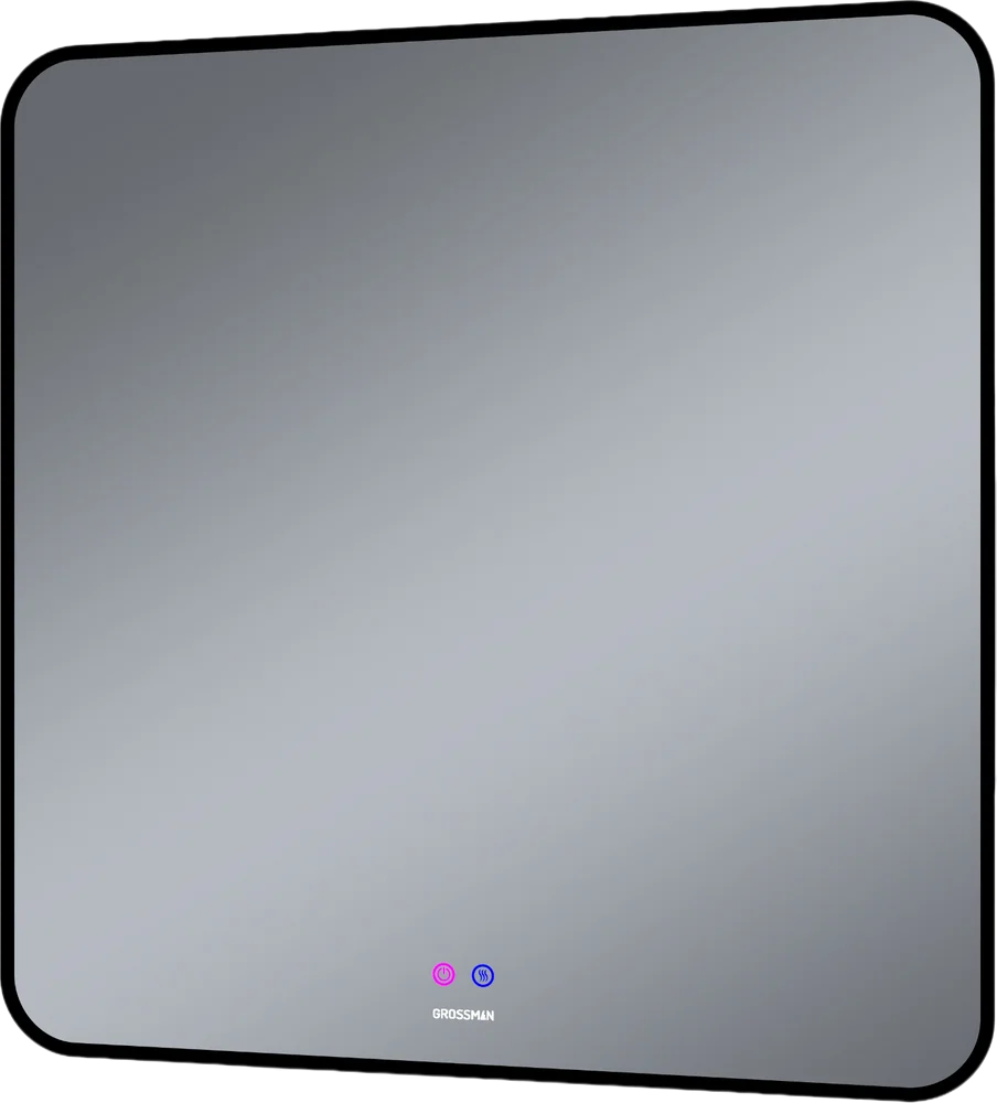 Приобрести grossman зеркало с подсветкой elegans норма black 80х80 см, с подогревом, черное 1780802