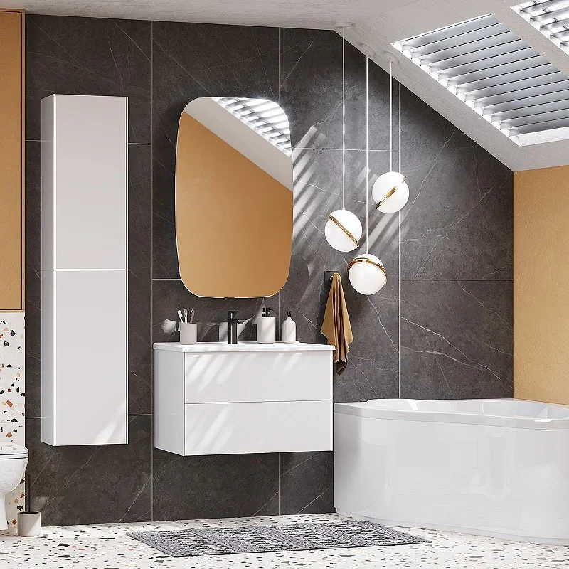 Приобрести тумба подвесная с раковиной акватон сохо 60 см, белый глянцевый