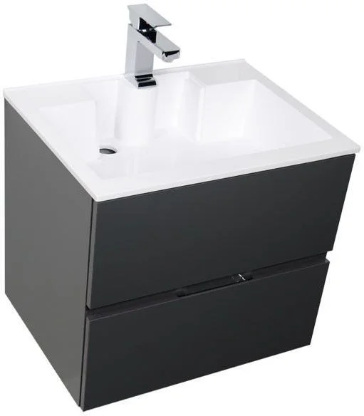 Приобрести aquanet тумба с раковиной алвита 60 см, серый антрацит