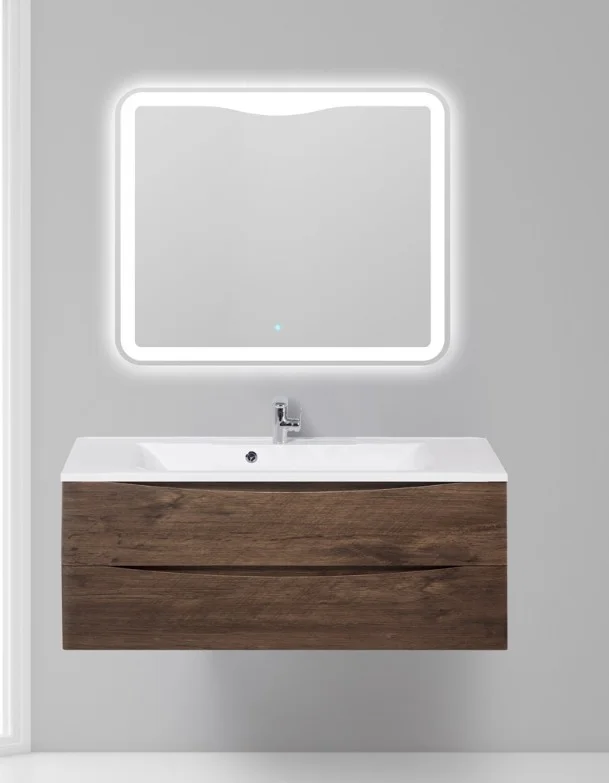 Приобрести тумба подвесная с раковиной belbagno marino-1200-2c-so-rw-p 120 см, rovere moro