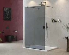 Cezares Душевая перегородка LIBERTA 110 см, серый\черный LIBERTA-L-2-110-120-GR-NERO