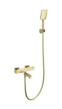Смеситель для ванны с душем и термостатом WONZON & WOGHAND STAY 3, Брашированное золото (WW-B2026-A1-BG)