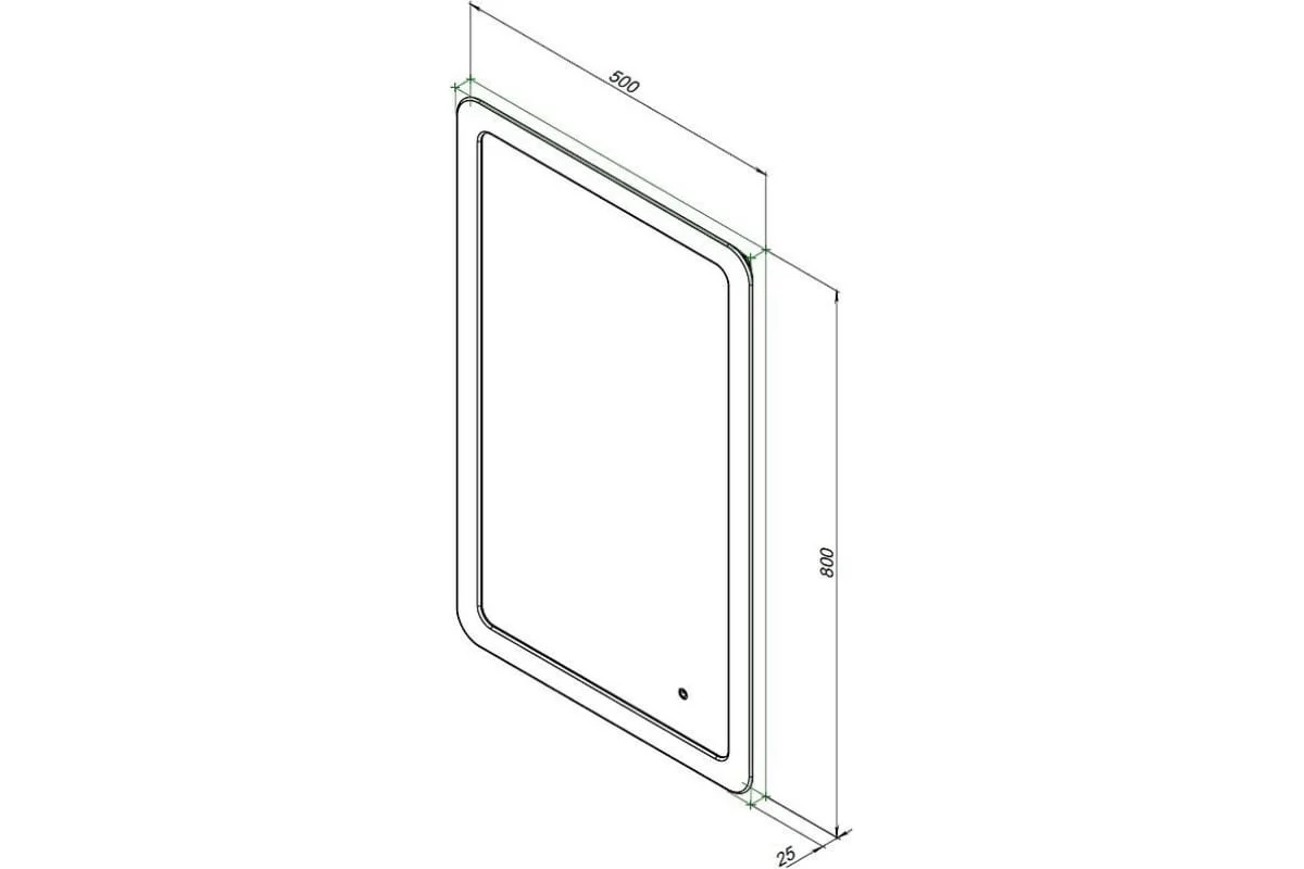 Приобрести aquanet зеркало ирис 50x80 см с led подсветкой и подогревом