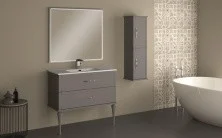 Cezares Тумба подвесная с раковиной TIFFANY 100 см Grigio Nuvola, серая 55243