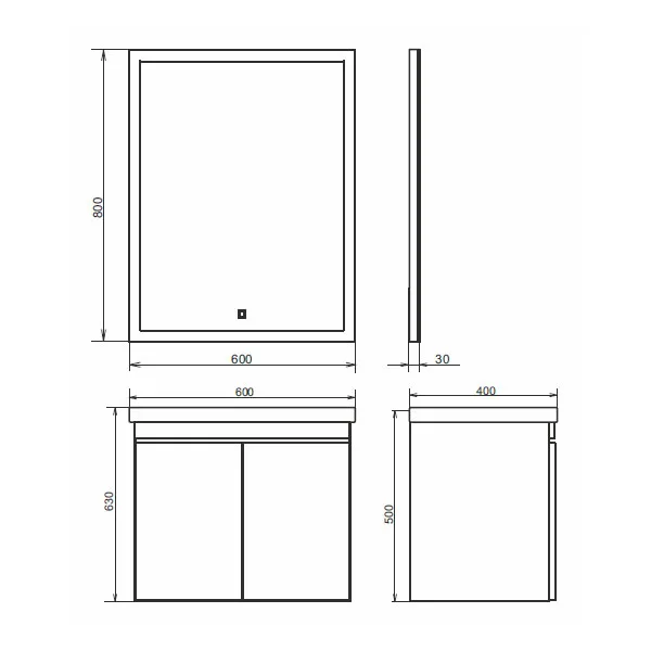 Приобрести сomforty тумба с раковиной осло 60 дуб тёмно-коричневый