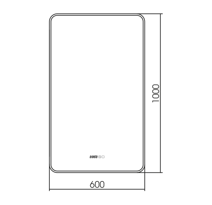 Приобрести azario зеркало incanto 600*1000 сенсорный выключатель