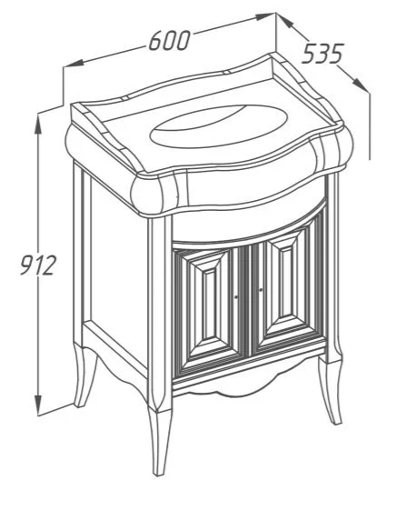 Приобрести opadiris тумба напольная с раковиной лоренцо 60 см, белая матовая